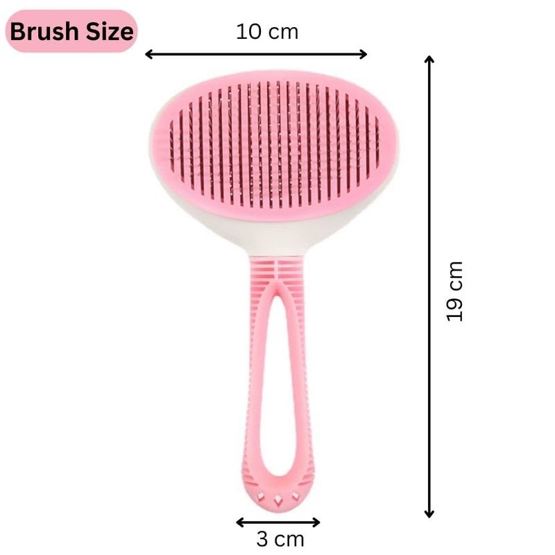 HOMETIC Pet Grooming Shedding Brush for Dogs and Cats Easy to Remove Loose Undercoat, Pet Massaging Tool Suitable for Pets with Long or Short Hair (Pink) - Image 2