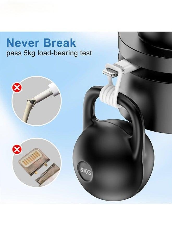 كيبل لايتنينج معتمد من ام اف اي - شاحن ايفون بطول 3 قدم من لايتنينج الى USB A متوافق مع ايفون 14 13 12 SE 2020 11 Xs ماكس XR X 8 7 6S 6 بلس 5S ايباد برو ايبود ايربودز - ابيض - Image 5