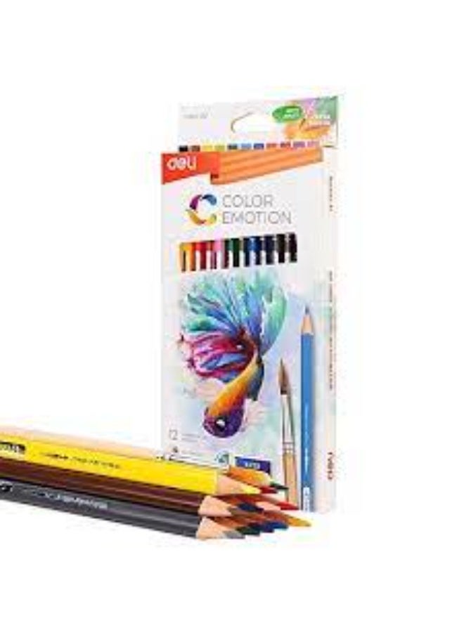 Deli - 12 Colored Pencil Pre-Sharpened - Image 1