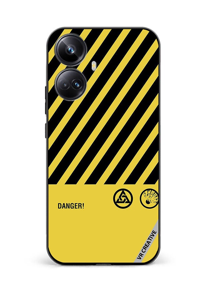 VR CREATIVE Protective Case Cover For Realme 10 Pro Plus Danger Sign Design Multicolour - Image 1