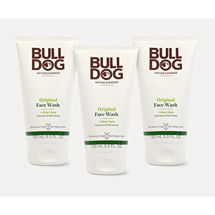 Bulldog Mens Skincare and Grooming Original Face Wash with Aloe, Camelina & Green Tea, 5 Fl. Oz. - Pack of 3 - Image 3