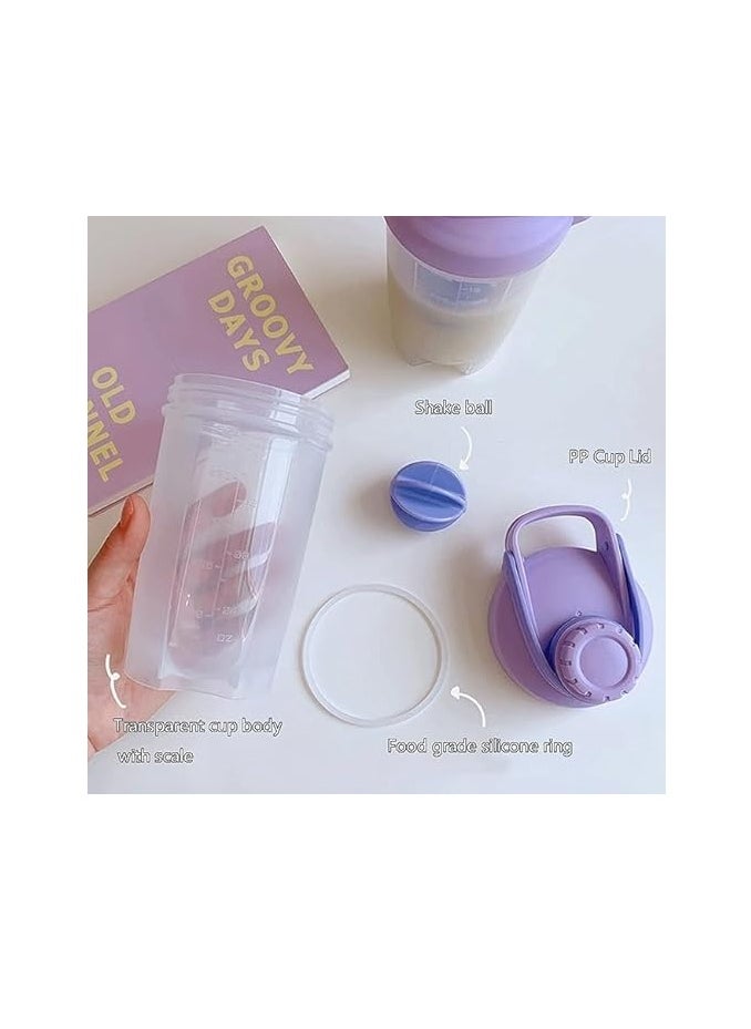 Spaceshoop - 700ML Blender Shaker Bottle with Whisk Ball BPA Free Plastic Protein Shakes Leakproof for Powder Workout Gym Sport - Image 1