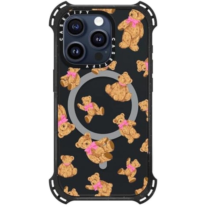 Casetify Bounce iPhone 15 Pro Case 【6X Military Grade Drop Tested / 21.3ft Drop Protection/Compatible with Magsafe】 - Beary Sweet - Triple Black - Image 2