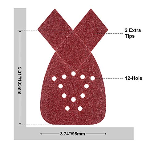 S SATC وسادات صنفرة الفأرة S SATC 50 قطعة مع 3 نصائح إضافية 60/80/120/150/240 حبيبات متنوعة - Image 2