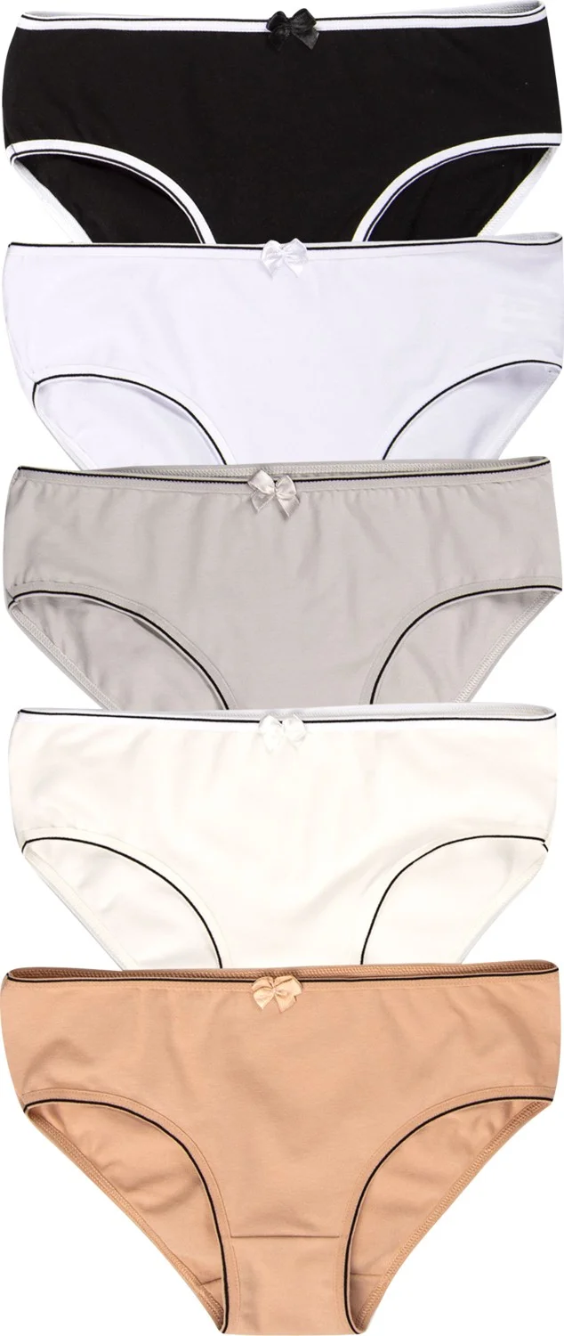 هابيفوكس Cotton Young Girl's Panties Set of 5 Lycra Slip Sport Basic
