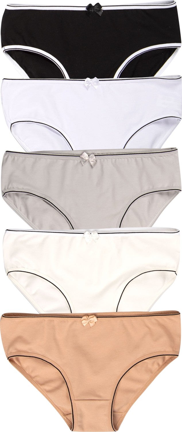 Happyfox Cotton Young Girl's Panties Set of 5 Lycra Slip Sport Basic  - Image 5