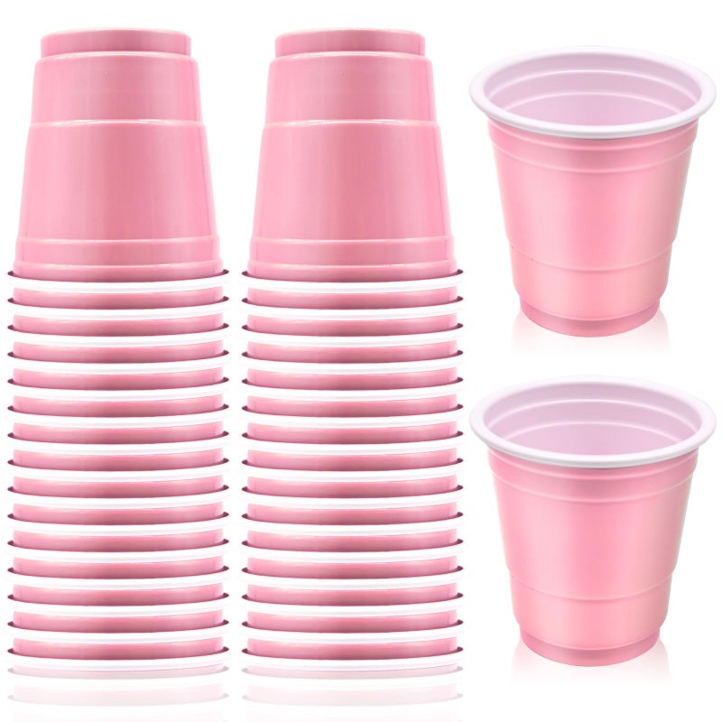 Yaure Joy 30 Pcs Disposable 2Oz Shot Glasses Plastic Cups For Wedding  Graduation Party  Beer Sample Taste Serving  Birthday (Light Pink) - Image 1