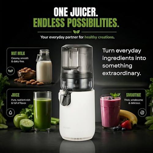 Hurom E50ST Cold Press Juice for Home, Advanced Cold Press Technology for 20% More Juice, All-in-1 Juicer for Fruits, Vegetables & Nut Milk, World's No. 1 Slow Juicer Brand since 1974, 12 Yrs Warranty - Image 3