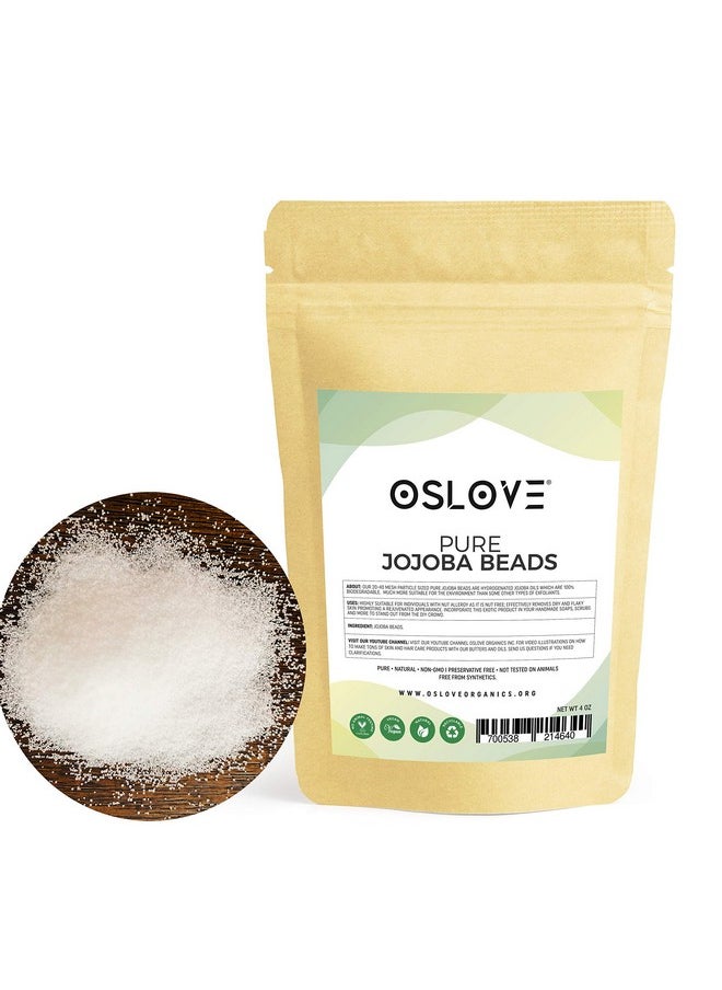 Oslove Organics Slove Organics Pure Jojoba Beads 20/40 Mesh Size ; Cleanses And Exfoliates Skin ; Use In Soaps Cleansers & Scrubs 4Oz  - Image 1