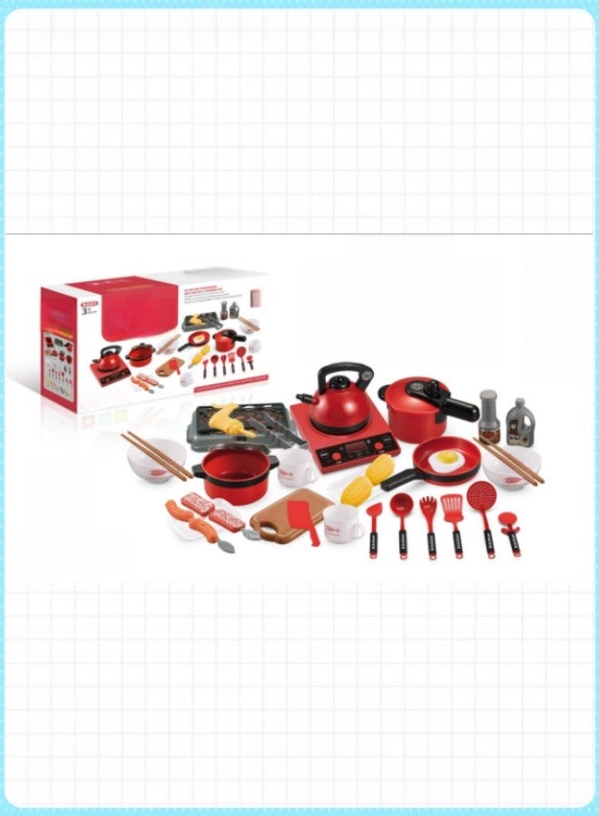 set of induction cooker simulation home kitchen utensils cooking set kitchen cooking utensils - Image 1