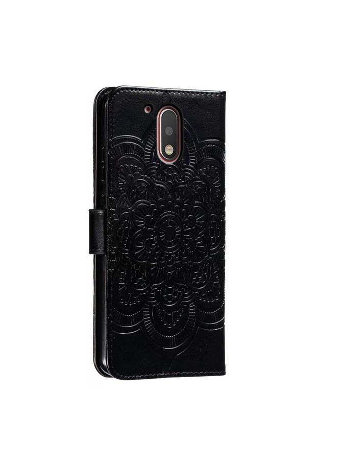 S-TOP Case For Motorola Moto G4 Sun Mandala Embossing Pattern Phone Leather Case - Image 3