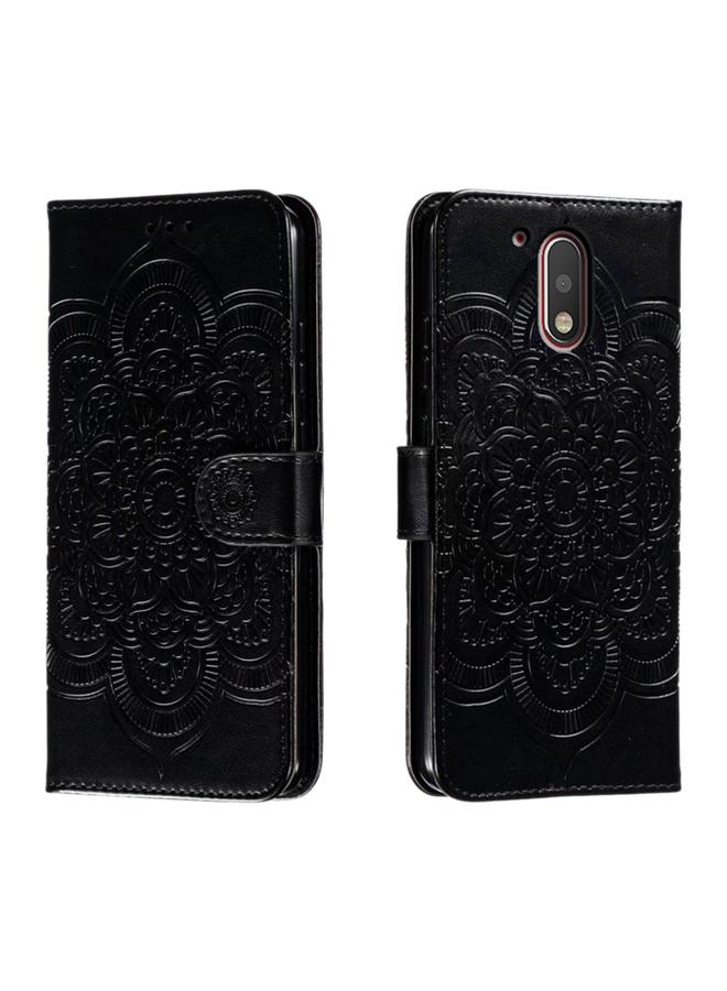 S-TOP Case For Motorola Moto G4 Sun Mandala Embossing Pattern Phone Leather Case - Image 1