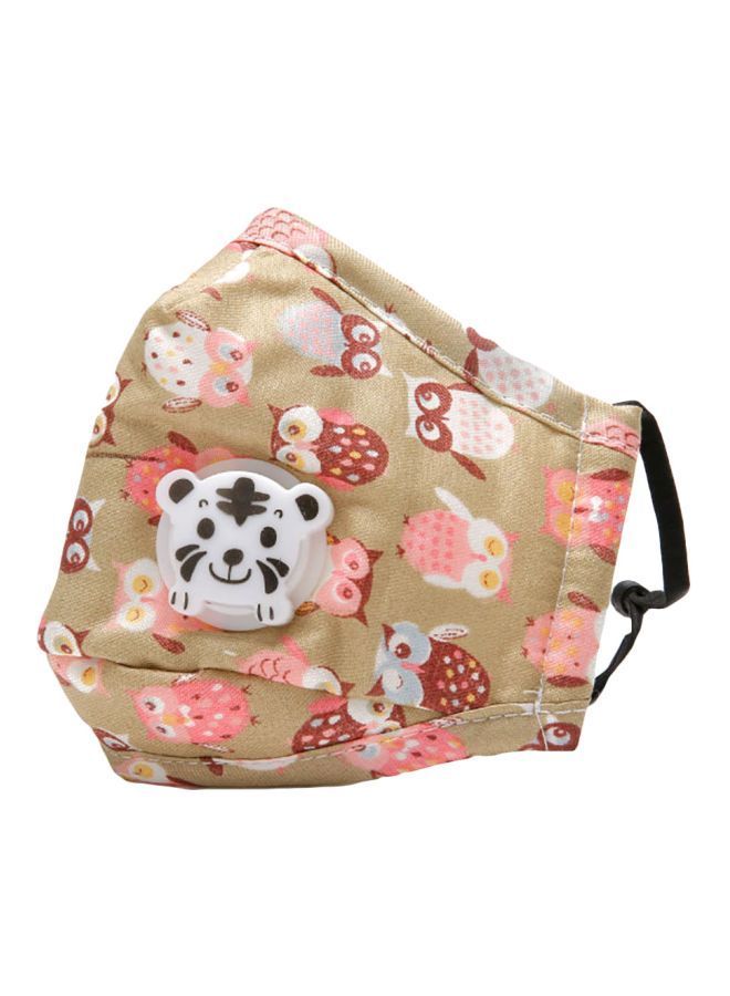 NIBEMINENT Cotton Children's Masks Brown/Pink/White 18x11cm