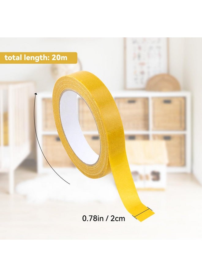yuntop 1 Pack Double Sided Fabric Tape Heavy Duty Gauze Tape Fabric Tape High Stickness Mounting Tape For Carpets, Pictures, Posters, Frames (2Cm/0.78Inch X 20M/66Ft)  - Image 2