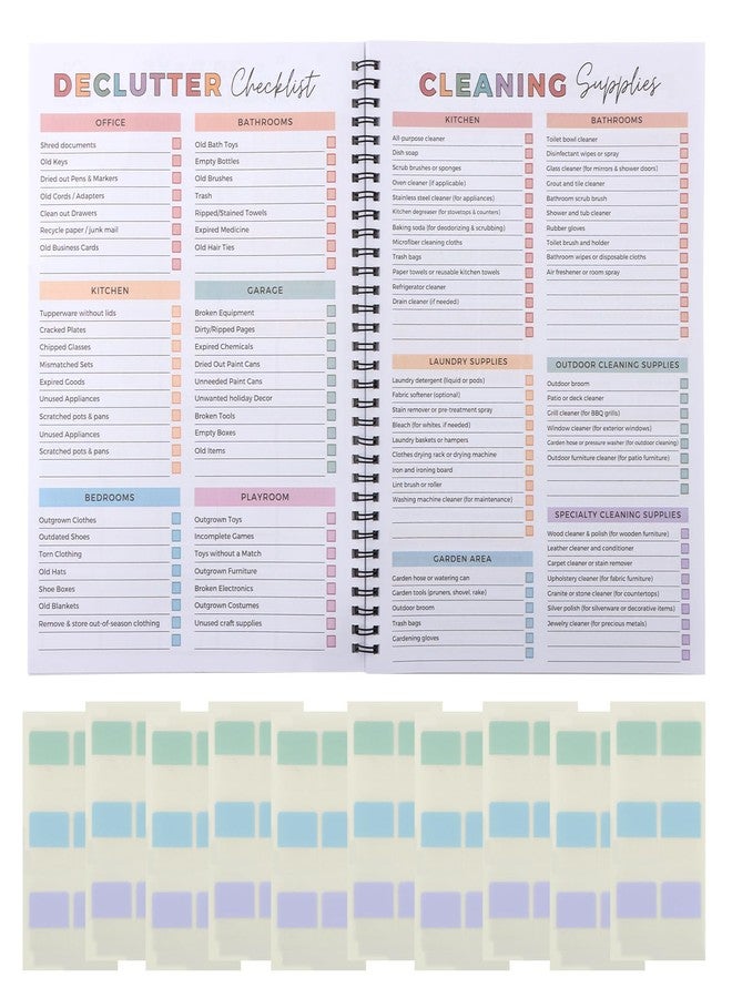 PUXING Adhd Cleaning Planner Daily Weekly Monthly Yearly Household Cleaning Planner Cleanings Schedule Checklist Organizer Chore Chart Notebook for Home(COLOR:white) - Image 3
