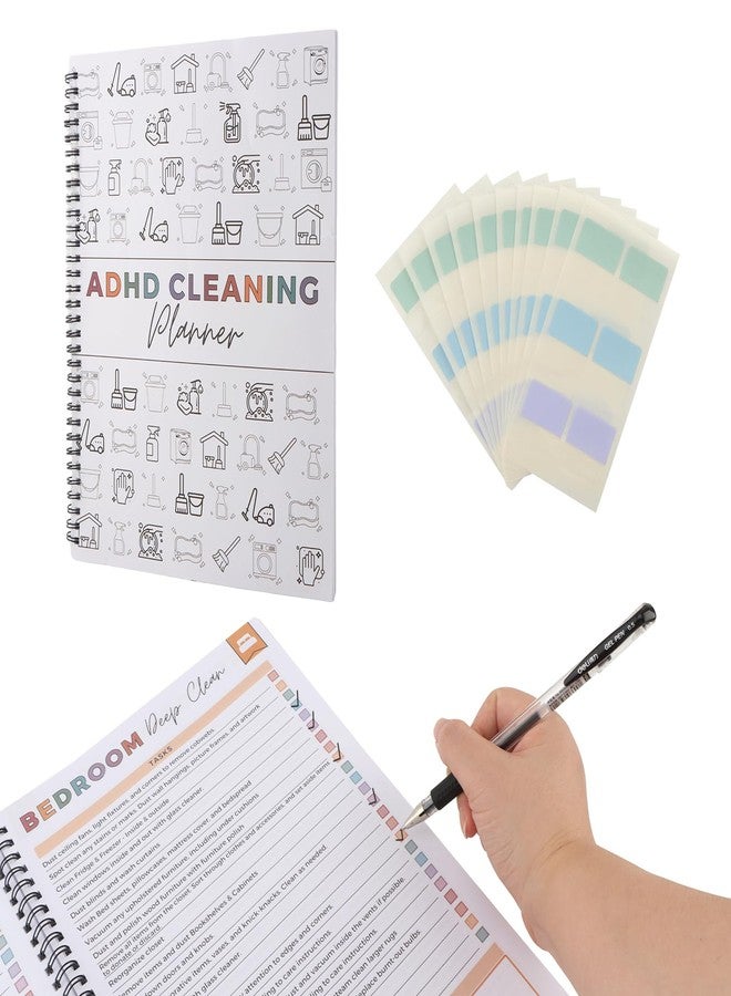 PUXING Adhd Cleaning Planner Daily Weekly Monthly Yearly Household Cleaning Planner Cleanings Schedule Checklist Organizer Chore Chart Notebook for Home(COLOR:white) - Image 4