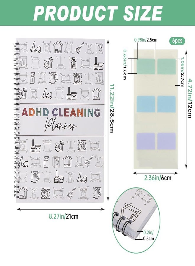 PUXING Adhd Cleaning Planner Daily Weekly Monthly Yearly Household Cleaning Planner Cleanings Schedule Checklist Organizer Chore Chart Notebook for Home(COLOR:white) - Image 2