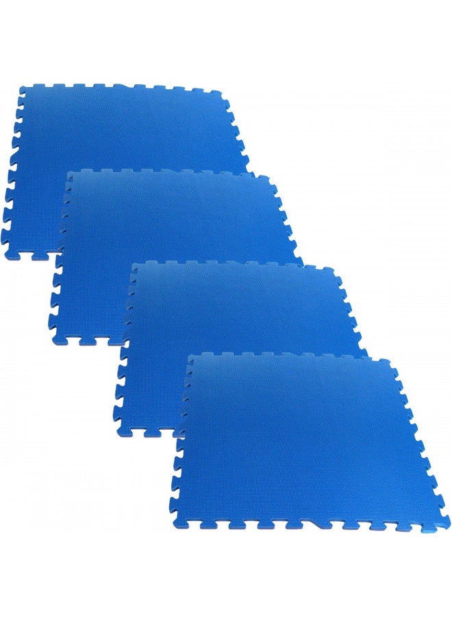 Stalwart Foam Mat Floor Tiles, Interlocking Ultimate Comfort EVA Foam Padding by Stalwart Soft Flooring for Exercising, Yoga, Camping, Kids, Babies, Playroom Blue 12" X 12" X 0.375"  - Image 5