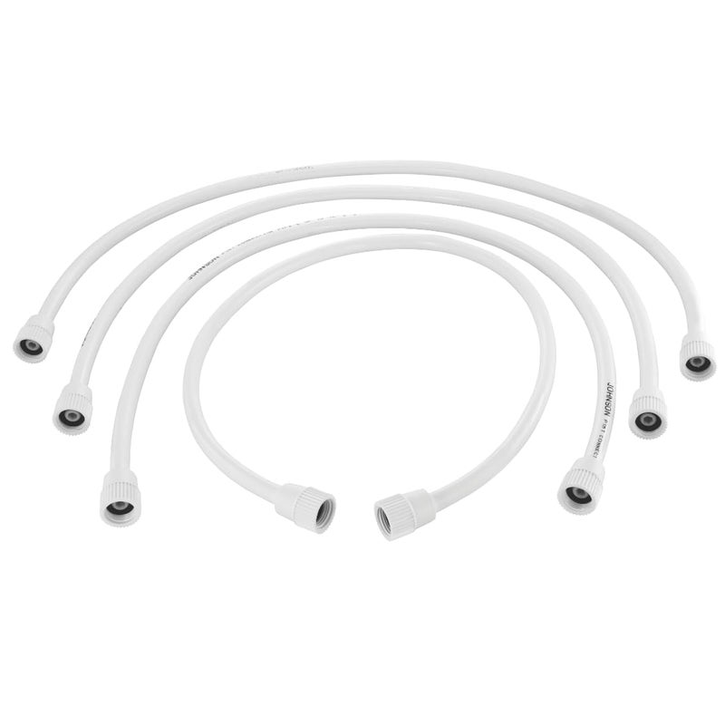 Johnson Bathrooms Johnson 4-Pack 24" PTMT Braided Pipe with Glassy Nut, Polytrimethylene Terephthalate, Star White, Corrosion-Resistant, Anti-Scaling, High-Temperature Resistant, Durable Plumbing Connection Solution - Image 3