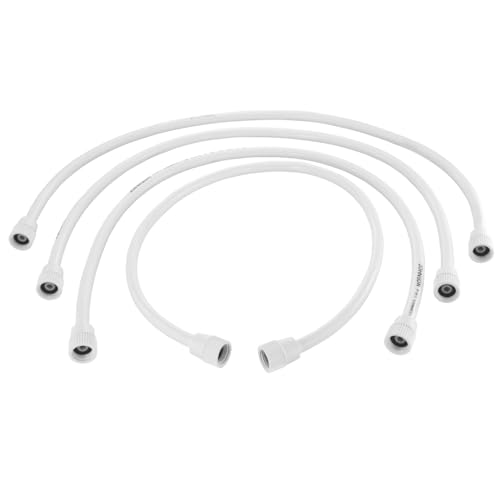 Johnson Bathrooms Johnson 4-Pack 24" PTMT Braided Pipe with Glassy Nut, Polytrimethylene Terephthalate, Star White, Corrosion-Resistant, Anti-Scaling, High-Temperature Resistant, Durable Plumbing Connection Solution - Image 1
