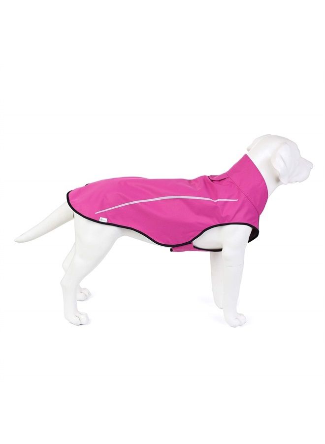 Mile High Life Dog Raincoat | Adjustable Water Proof Pet Clothes | Lightweight Rain Jacket with Reflective Strip | Easy Step in Closure,New Hot Pink,X-Small - Image 2