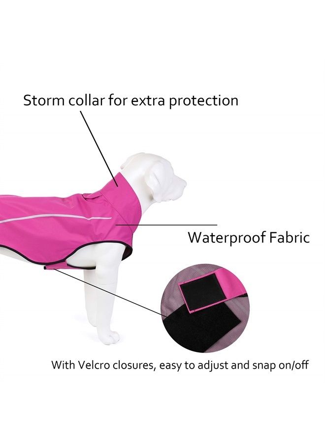 Mile High Life Dog Raincoat | Adjustable Water Proof Pet Clothes | Lightweight Rain Jacket with Reflective Strip | Easy Step in Closure,New Hot Pink,X-Small - Image 4