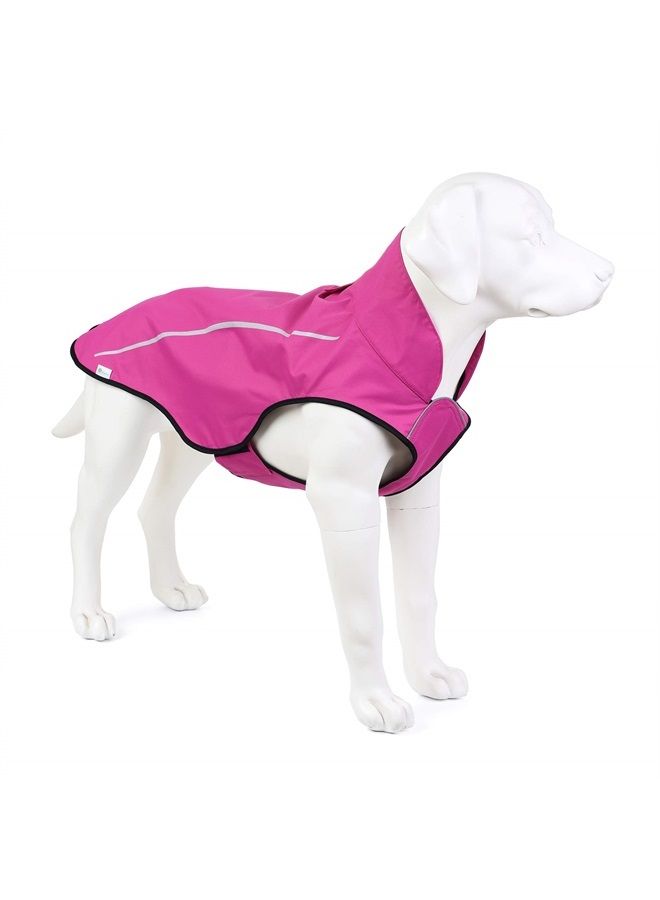 Mile High Life Dog Raincoat | Adjustable Water Proof Pet Clothes | Lightweight Rain Jacket with Reflective Strip | Easy Step in Closure,New Hot Pink,X-Small - Image 1