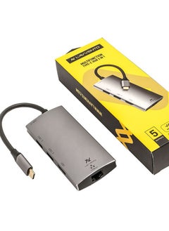 L'avvento L'AVVENTO (US016) Type-C Hub 5in 1 - 2 USB 2.0, HDMI 4K RJ45 87W PD Power Output  - Image 4