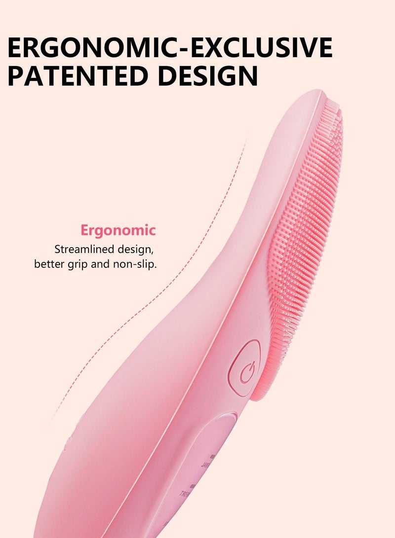 Excefore Facial Cleansing Brush, Portable Rechargeable Waterproof Electric Silicone Sonic Face Cleaner Brush for Deep Cleaning Exfoliating  - Image 5