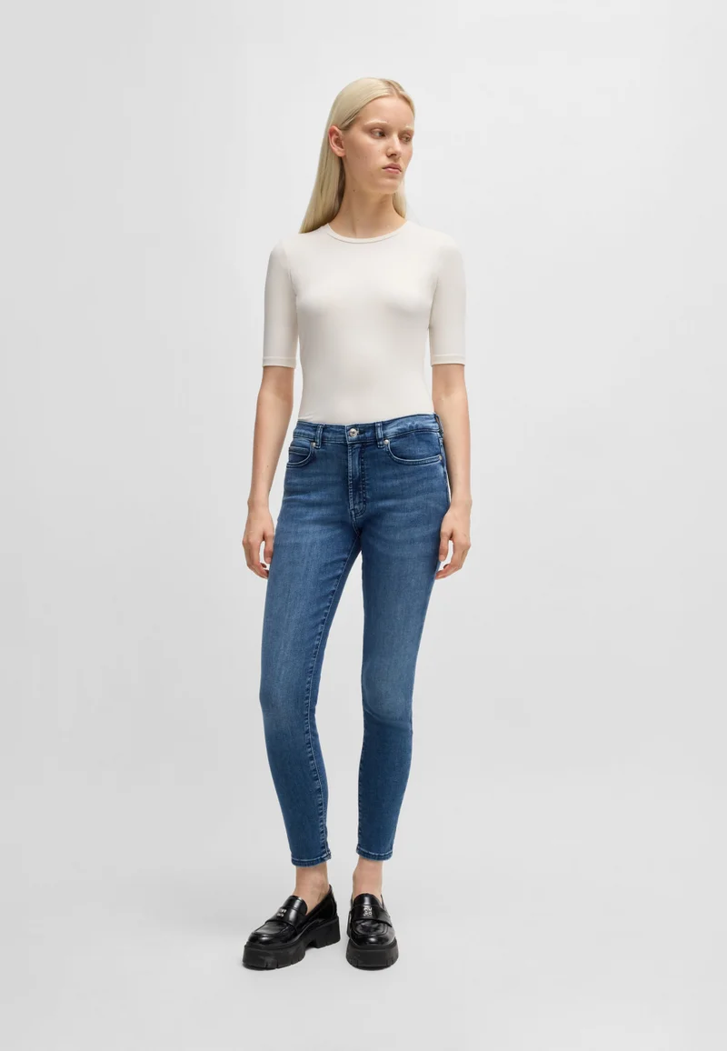 HUGO Slim-fit T-shirt in cotton, modal and stretch
