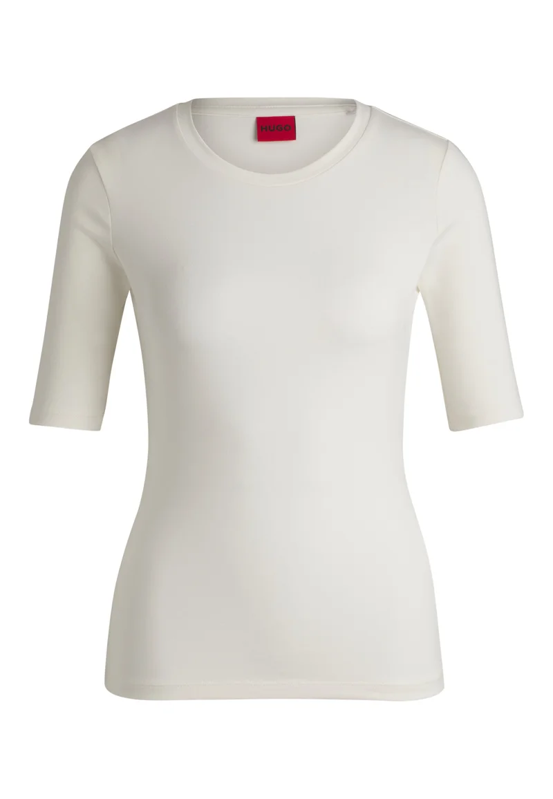 HUGO Slim-fit T-shirt in cotton, modal and stretch