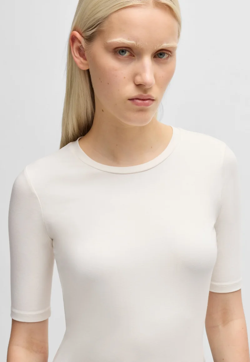 HUGO Slim-fit T-shirt in cotton, modal and stretch