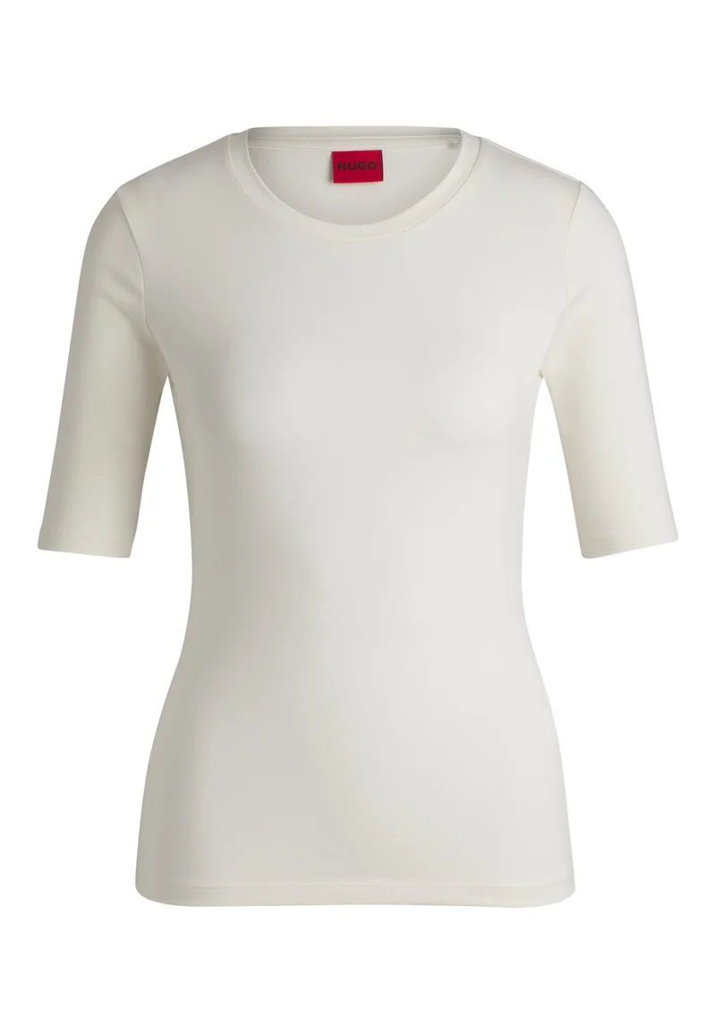 HUGO Natural Slim-fit T-shirt in cotton, modal and stretch for Women | Best Price UAE