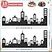 Marspark 10 Pieces Scenic Theme Cake Border Decoration Cake Side Border Stick or Lay on Toppers Birthday Decor Accessories for Party Lighted City Backdrop Style Black - Image 2