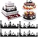 Marspark 10 Pieces Scenic Theme Cake Border Decoration Cake Side Border Stick or Lay on Toppers Birthday Decor Accessories for Party Lighted City Backdrop Style Black - Image 4