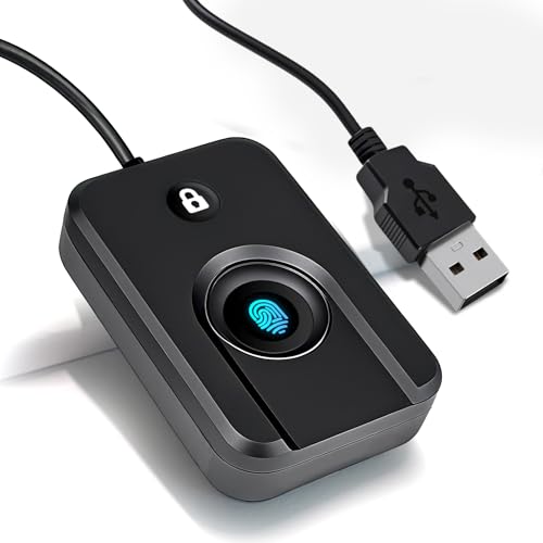 JIAN BOLAND USB Fingerprint Reader for Windows1011 Windows Hello Fingerprint Reader OneClick Lock ScreenAuto Driver Setup with 5ft CableWindows PasswordFree Login - Image 1