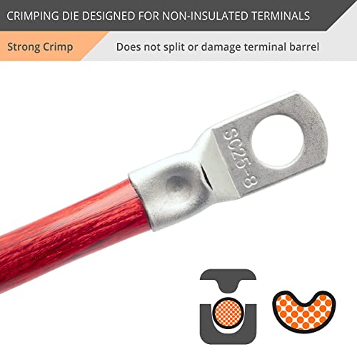 Wirefy Crimping Die for Larger Diameter Non-Insulated Terminals - 6-4 AWG - Image 3