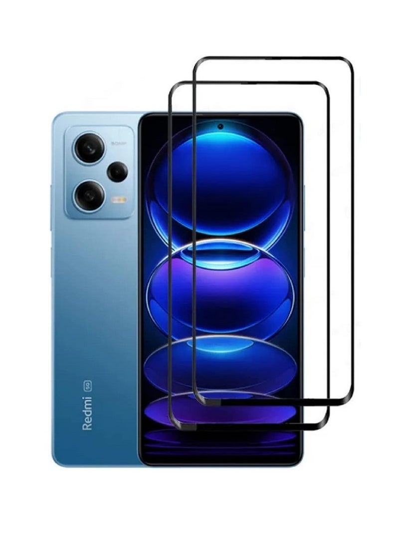 Super 2 Pieces Tempered Glass Screen Protector 5D Designed For Xiaomi Redmi Note 12 Pro+ Full Glue Edge to Edge Full Screen Coverage And Bubble Free - Image 1