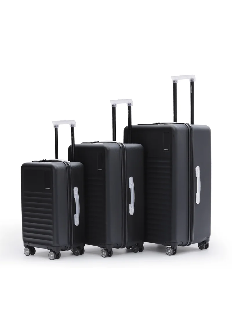Mokobara The Aisle Trunk Set Of 3 - Polycarbonate Material | Money Moves, Black