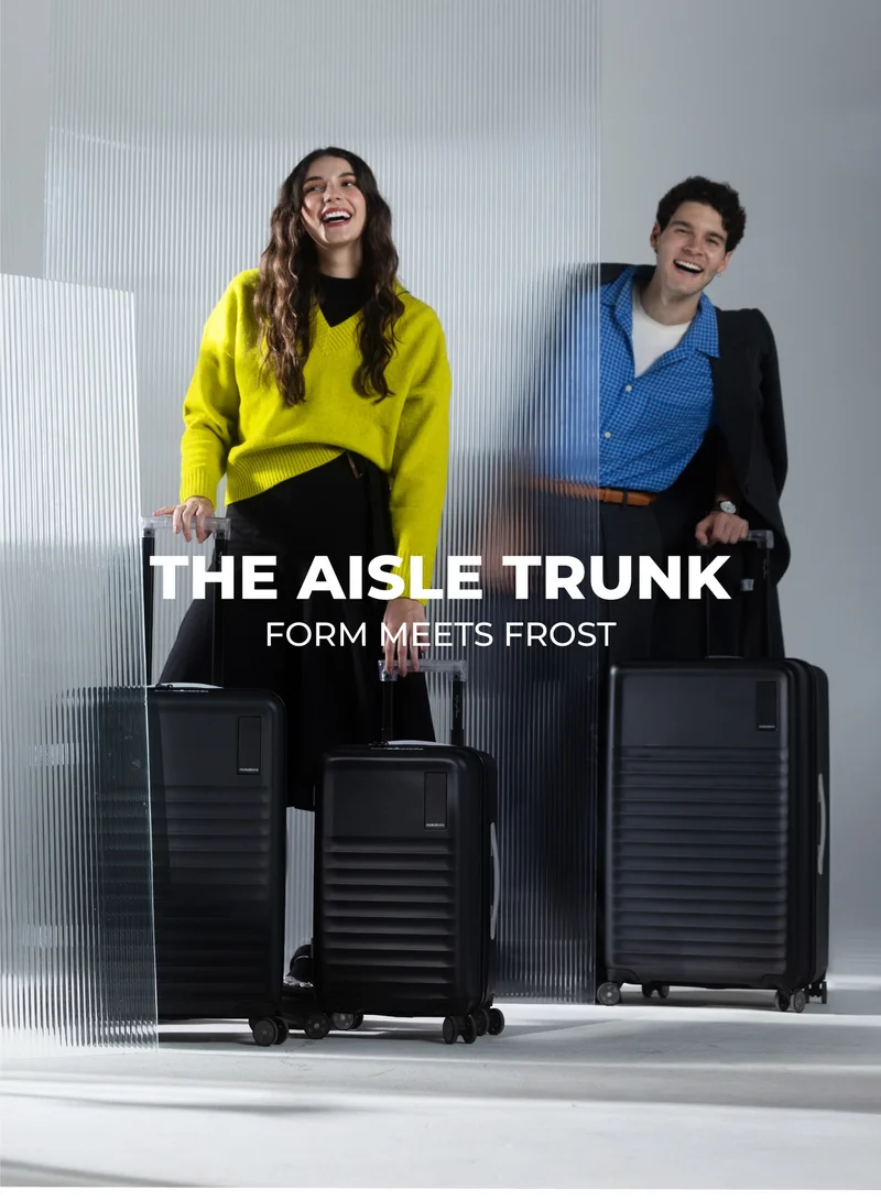 Mokobara The Aisle Trunk Set Of 3 - Polycarbonate Material | Money Moves, Black
