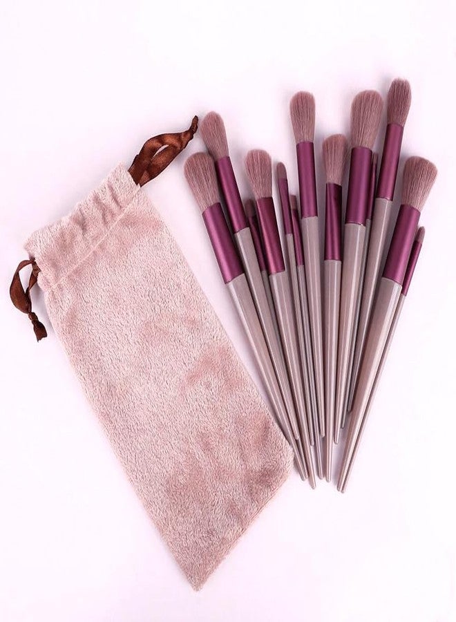 NFI essentials Professional Synthetic Soft Bristle Makeup Brush Set of 13 For Face & Eye Cosmetic Accessories Brushes Kit For Eyeshadow, Powder, Lip, Eyebrow - Image 1