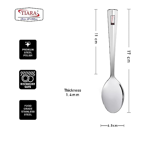 TIARA Sigma Spoon 12 Pc Stainless Steel Flatware Cutlery Spoon Set (12pc Spoon) - Image 3