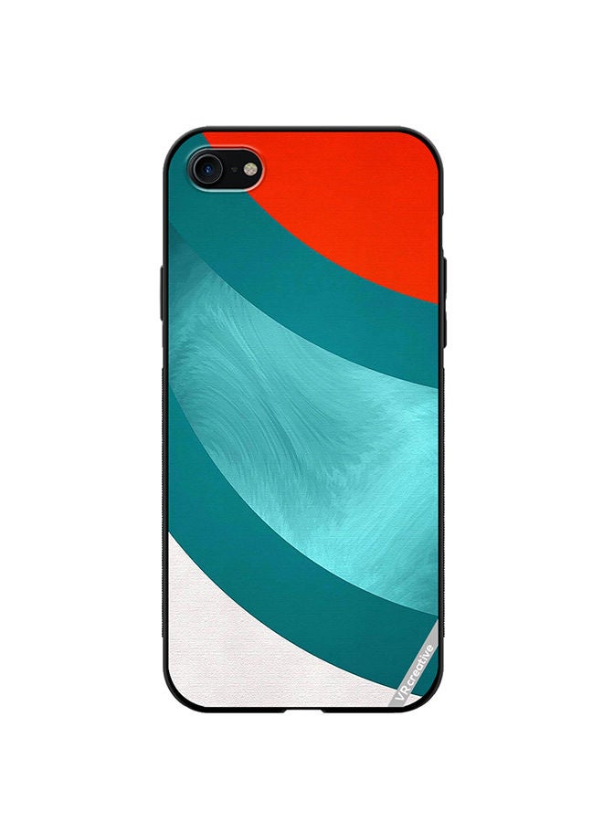 VR CREATIVE Protective Case Cover For Apple iPhone SE (2022) Abstract Layers Design Multicolour - Image 1