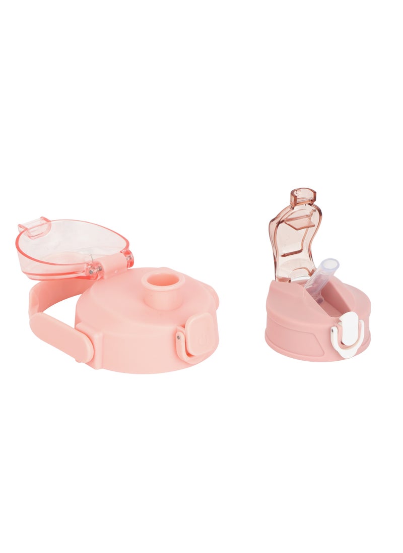 Delcasa Plastic Water Bottle DC2990 Pack of 2, 2.0 L & 900 ML, Plastic Bottle with Volume Tracker and Push Button Mechanism