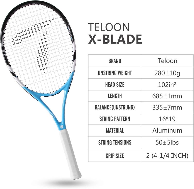 Teloon Recreational Adult Tennis Rackets-27 inch Tennis Racquet for Men and Women College Students Beginner Tennis Racket. - Image 2