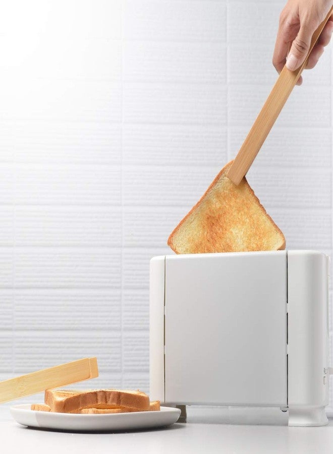 laboos Magnetic Bamboo Toaster Tongs: 100% Natural 8.7” Wood Kitchen Toast Tongs| Eco-Friendly, Space Saving Modern Kitchen Accessory for Home Restaurant | Set of 2 - Image 2