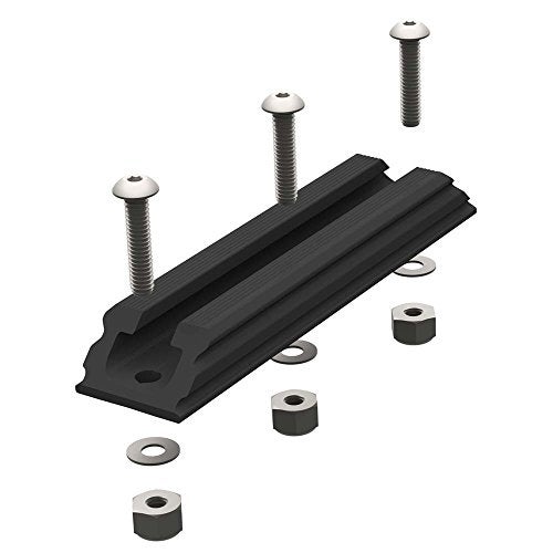 YakAttack GTSL90 GearTrac – 4" Black | 0.9" Wide Kayak Track Mount Rail for Accessories | Polymer Surface Mount with Stainless Hardware | Yak Attack Made in USA - Image 1