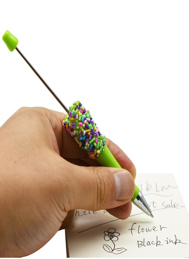 Lopenle12 Pack Colorful Candy Bead Gel Pens, Beadable Pens Bead Pens Kit Bulk Beaded Pen,Smooth Black Ink, Fun Decorative Writing Pens for Writing note taking in School, Office - Image 3