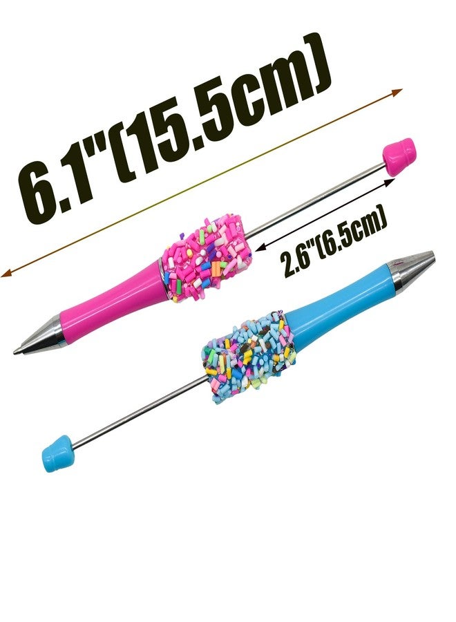Lopenle12 Pack Colorful Candy Bead Gel Pens, Beadable Pens Bead Pens Kit Bulk Beaded Pen,Smooth Black Ink, Fun Decorative Writing Pens for Writing note taking in School, Office - Image 2