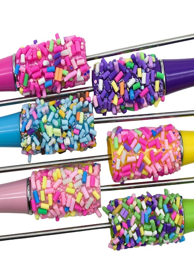 Lopenle12 Pack Colorful Candy Bead Gel Pens, Beadable Pens Bead Pens Kit Bulk Beaded Pen,Smooth Black Ink, Fun Decorative Writing Pens for Writing note taking in School, Office - Image 5